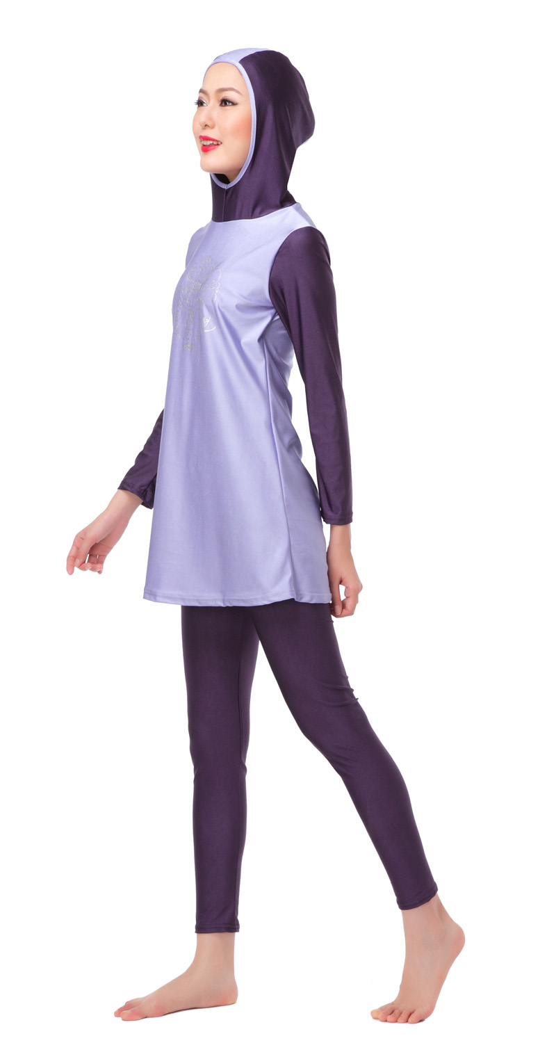 Women&apos;s Muslim swimsuit lady&apos;s A two-piece suit consists of cap and jacket together,pant.