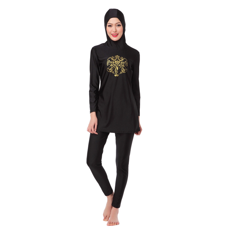 Women&apos;s Muslim swimsuit lady&apos;s A two-piece suit consists of cap and jacket together,pant.