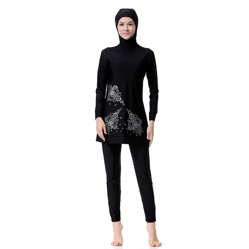 Women&apos;s Muslim swimsuit lady&apos;s a three-piece suit consists of cap and coat together, pant