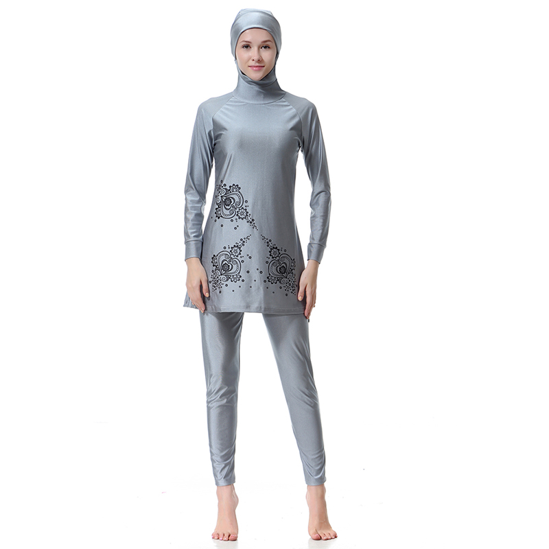 Women&apos;s Muslim swimsuit lady&apos;s a three-piece suit consists of cap and coat together, pant
