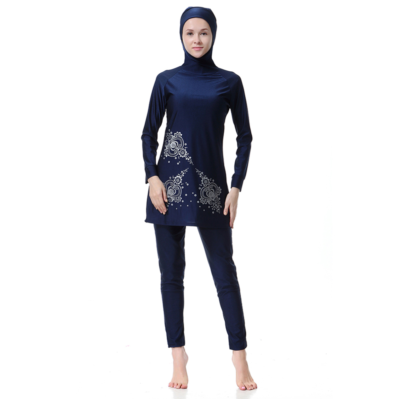 Women&apos;s Muslim swimsuit lady&apos;s a three-piece suit consists of cap and coat together, pant