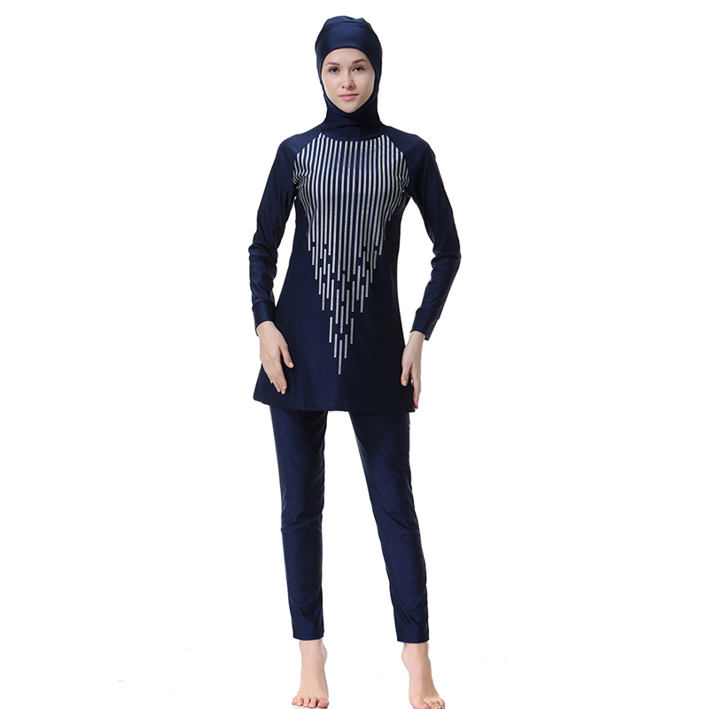 Women&apos;s Islamic Muslim swimsuit lady&apos;s a three-piece suit consists of cap and coat together, pant