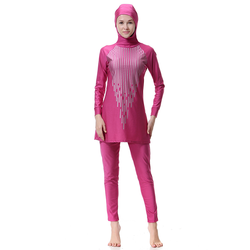 Women&apos;s Islamic Muslim swimsuit lady&apos;s a three-piece suit consists of cap and coat together, pant
