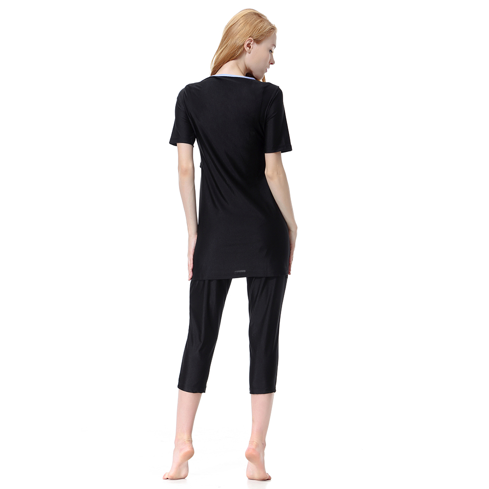 Women&apos;s Muslim swimsuit lady&apos;s a three-piece suit consists of cap, coat and pant woman&apos;s swimwear