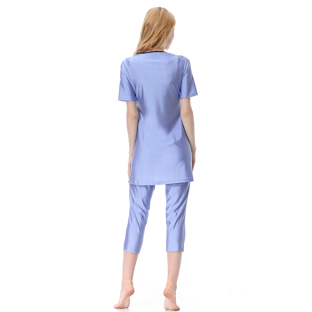 Women&apos;s Muslim swimsuit lady&apos;s a three-piece suit consists of cap, coat and pant woman&apos;s swimwear