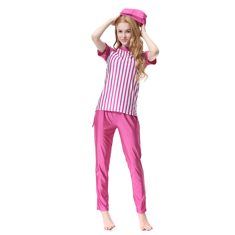 Women's Muslim swimsuit lady's a three-piece suit consists of cap, coat and pant woman's swimwear