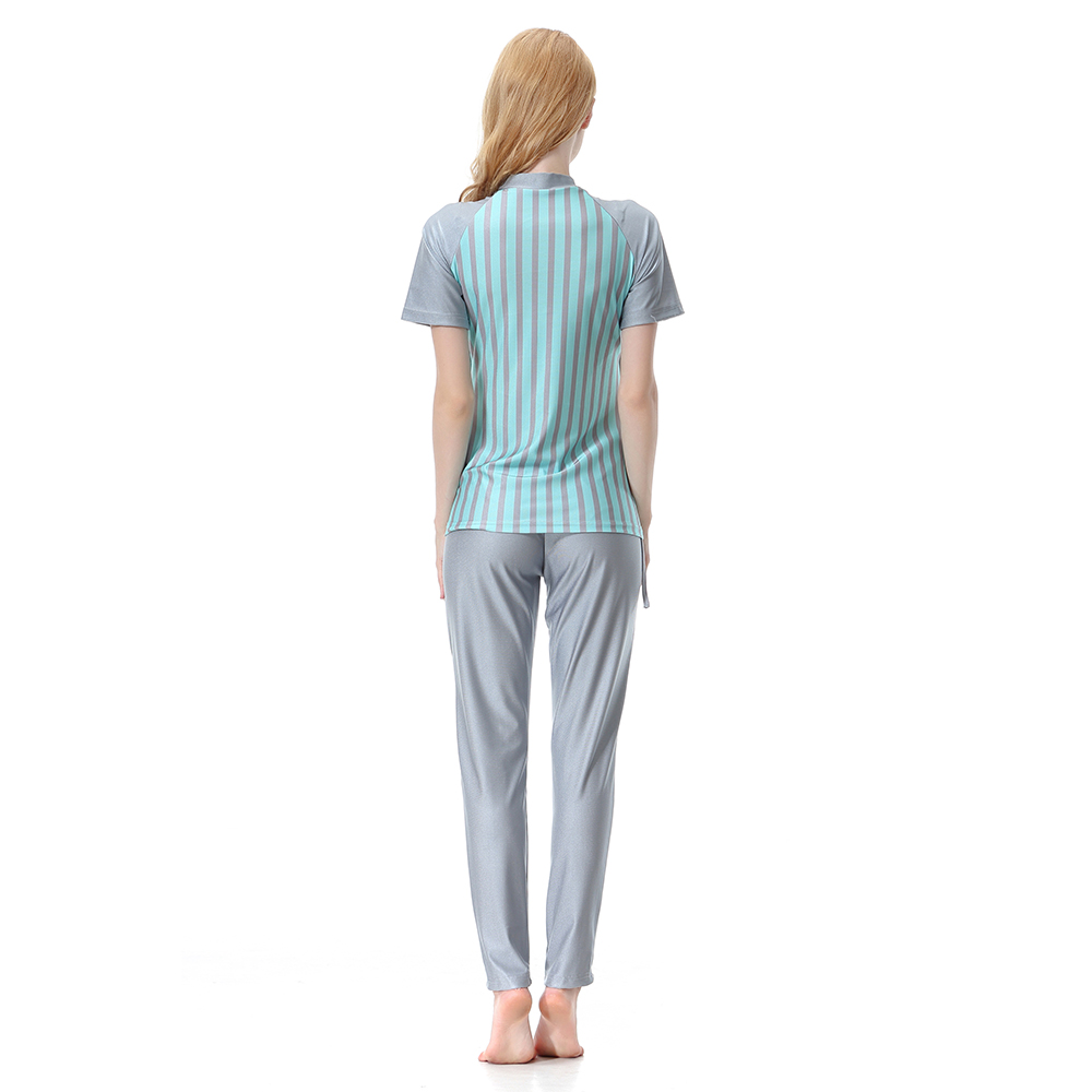 Women's Muslim swimsuit lady's a three-piece suit consists of cap, coat and pant woman's swimwear