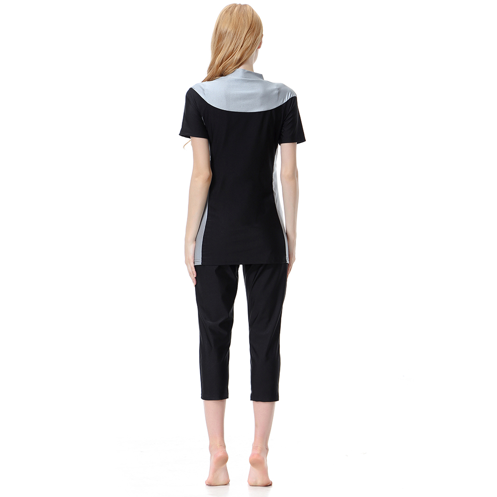 Women&apos;s Islamic swimsuit lady&apos;s a three-piece suit consists of cap, coat and pant woman&apos;s swimwear
