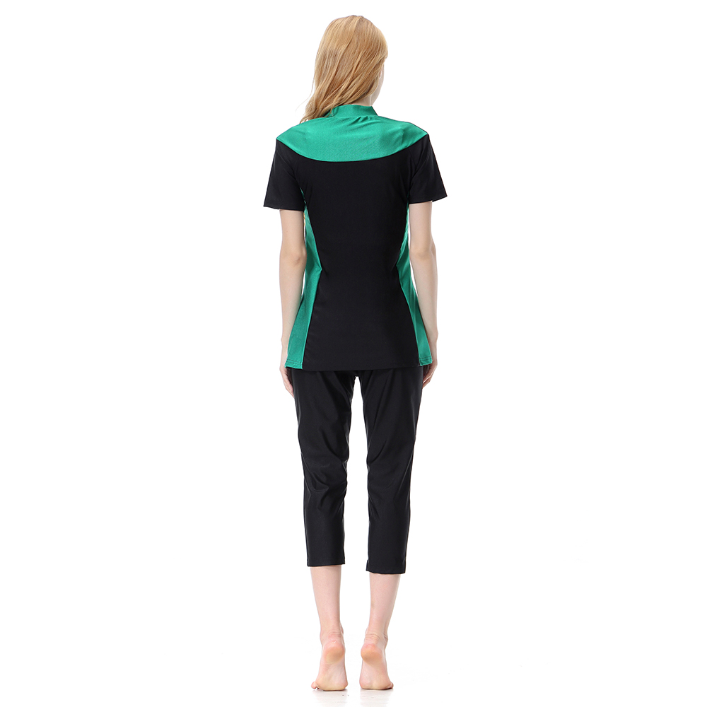 Women&apos;s Islamic swimsuit lady&apos;s a three-piece suit consists of cap, coat and pant woman&apos;s swimwear
