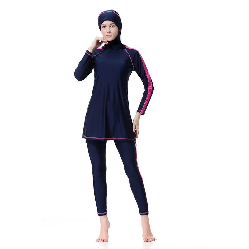 Women&apos;s Islamic Muslim swimsuit lady&apos;s a three-piece suit consists of cap and coat together, pant