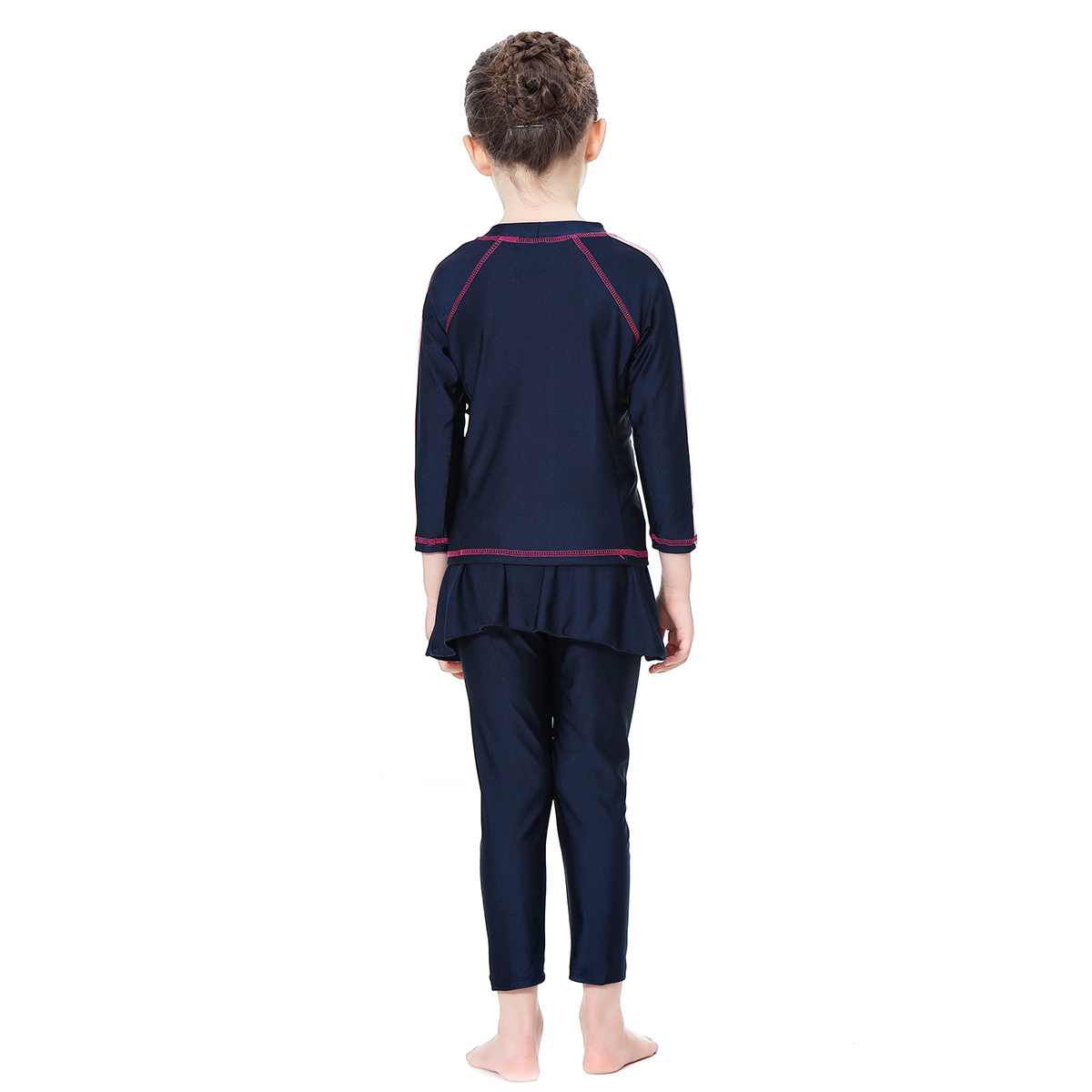 girl&apos;s Islamic clothing Muslim swimsuit child&apos;s a three-piece suit consists of cap, coat and pant