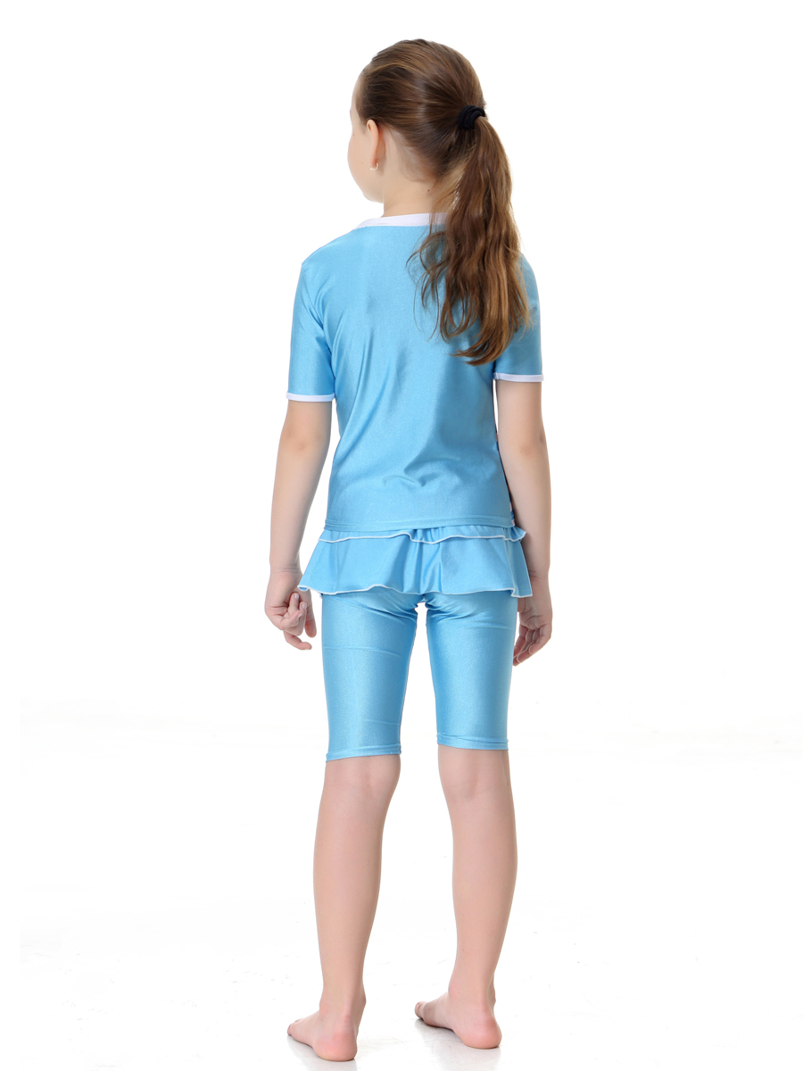 girl&apos;s Islamic clothing Muslim swimsuit child&apos;s a two-piece suit consists of jacket and pant