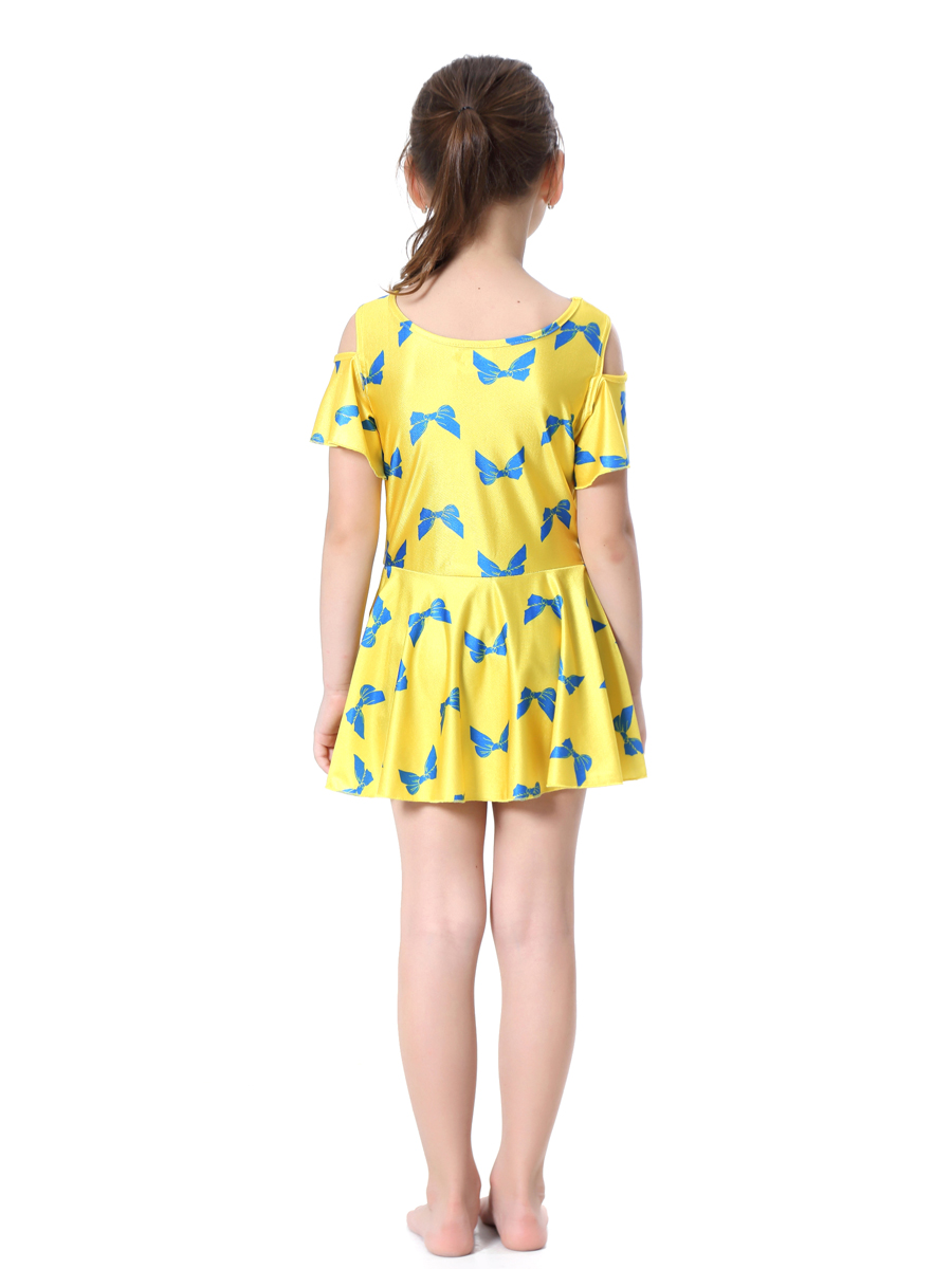girl&apos;s Islamic Muslim swimsuit child&apos;s a two-piece suit consists of dress and pant girl&apos;s swimwear