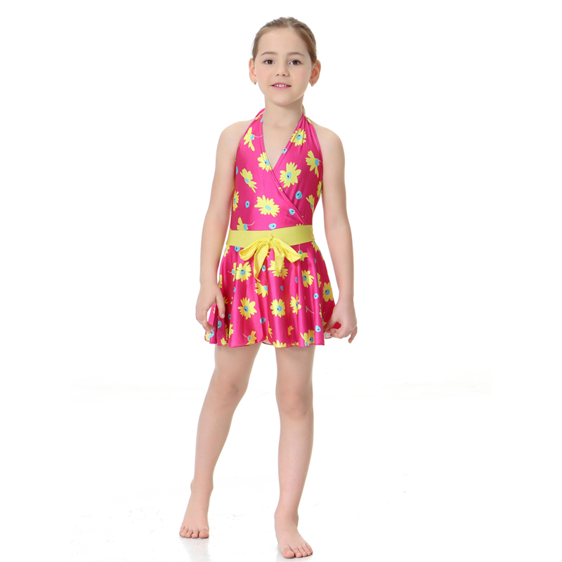 girl&apos;s swimsuit child&apos;s a one-piece suit consists of dress and pant girl&apos;s swimwear