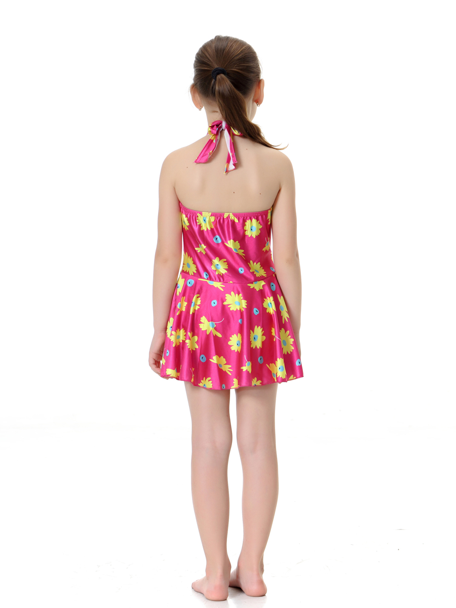 girl&apos;s swimsuit child&apos;s a one-piece suit consists of dress and pant girl&apos;s swimwear