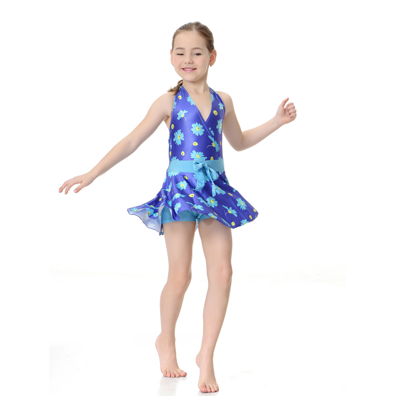 girl&apos;s swimsuit child&apos;s a one-piece suit consists of dress and pant girl&apos;s swimwear