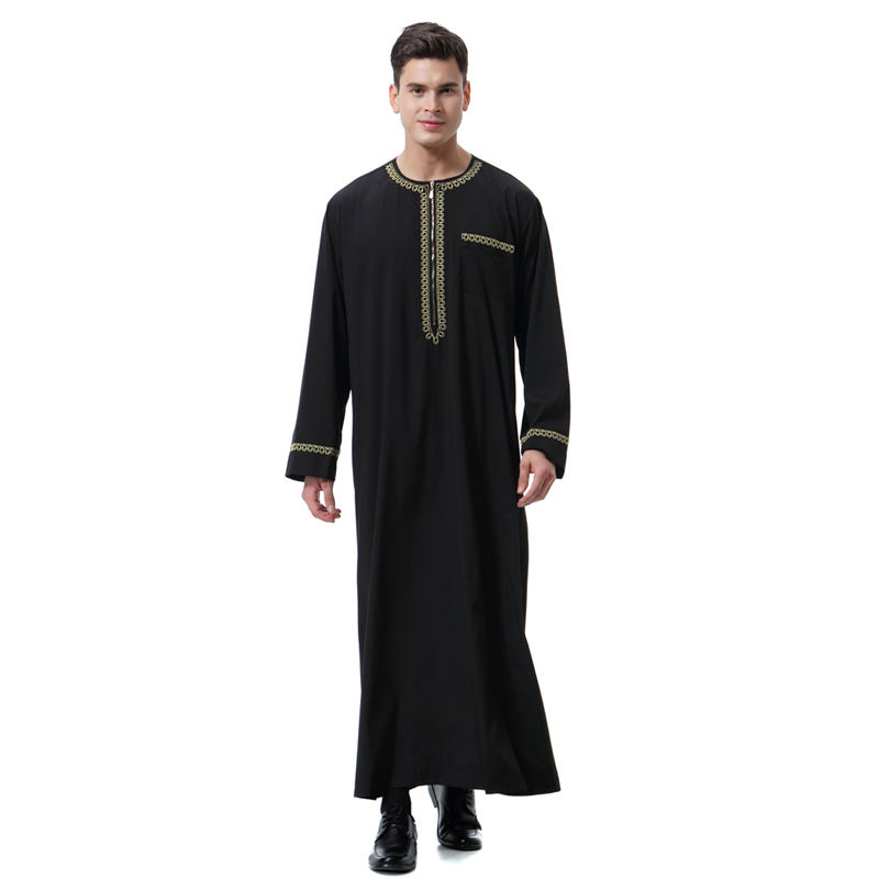 men&apos;s Islamic long shirt Muslim robe Middle East men&apos;s galabia Muslim Arab men&apos;s gown