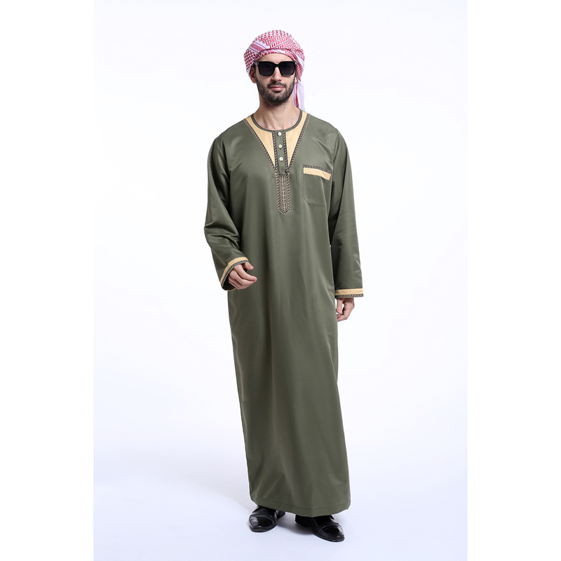 en&apos;s Islamic long shirt Muslim robe Middle East men&apos;s galabia Muslim Arab men&apos;s gown