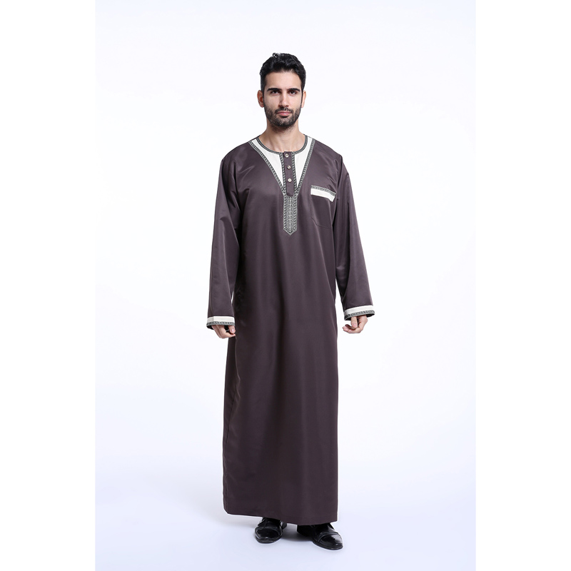 en&apos;s Islamic long shirt Muslim robe Middle East men&apos;s galabia Muslim Arab men&apos;s gown