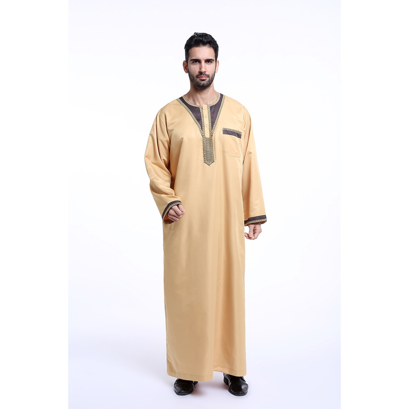 en&apos;s Islamic long shirt Muslim robe Middle East men&apos;s galabia Muslim Arab men&apos;s gown