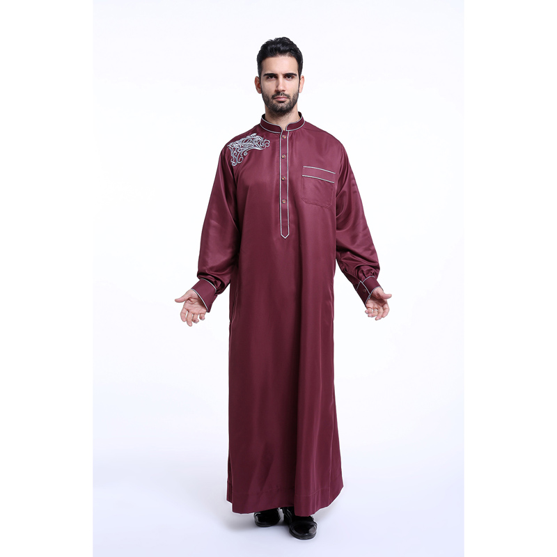 men's Islamic long shirt Muslim robe Middle East men's galabia Muslim Arab men's gown
