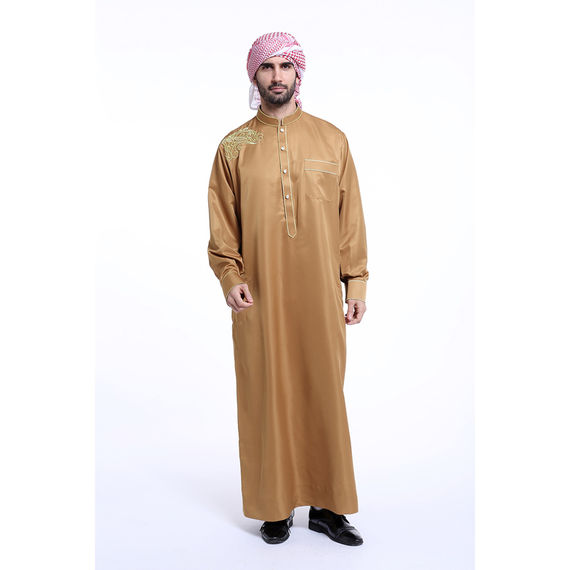 men's Islamic long shirt Muslim robe Middle East men's galabia Muslim Arab men's gown
