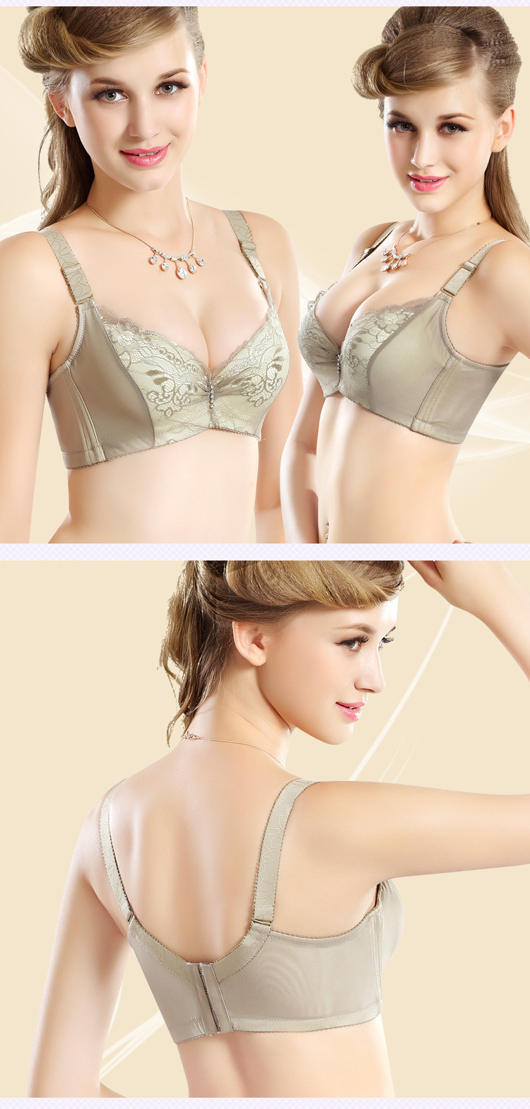 Woman&apos;s Magnetic Health Bra Underwear bralette,Thick A-Cup,Thick B-Cup,Thin C-Cup(38190)