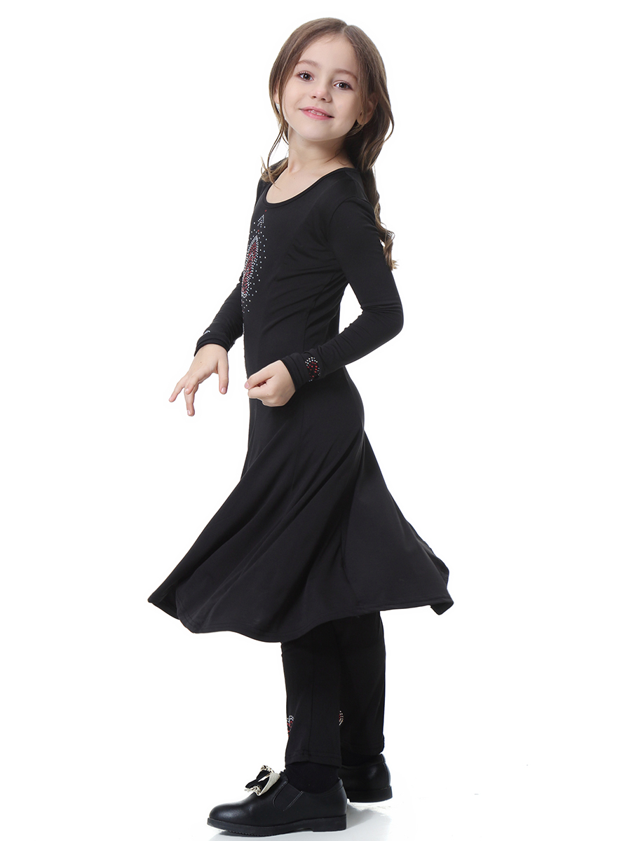 girl's Islamic Muslim dress child's two-piece suit of dress and trouser Muslim Arab gown(YMD TH605)