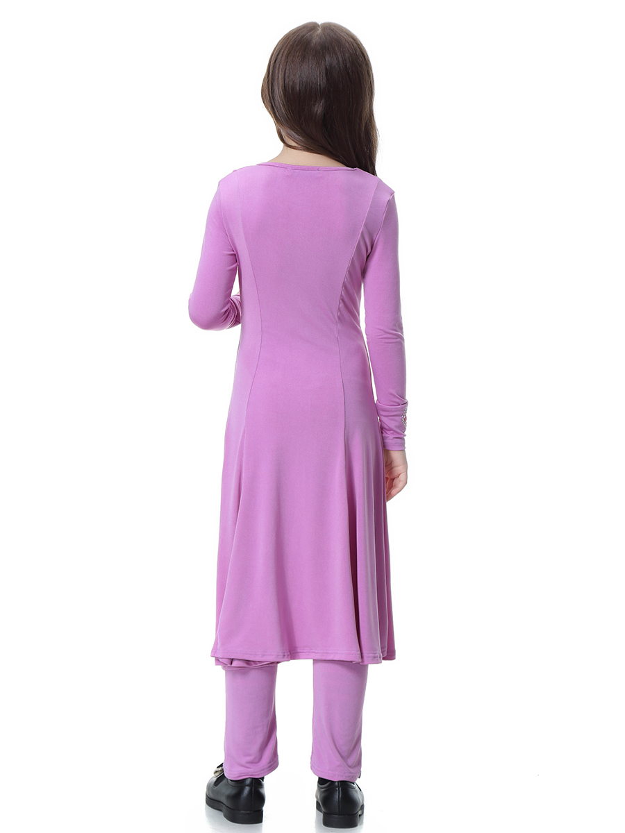 girl's Islamic Muslim dress child's two-piece suit of dress and trouser Muslim Arab gown(YMD TH605)