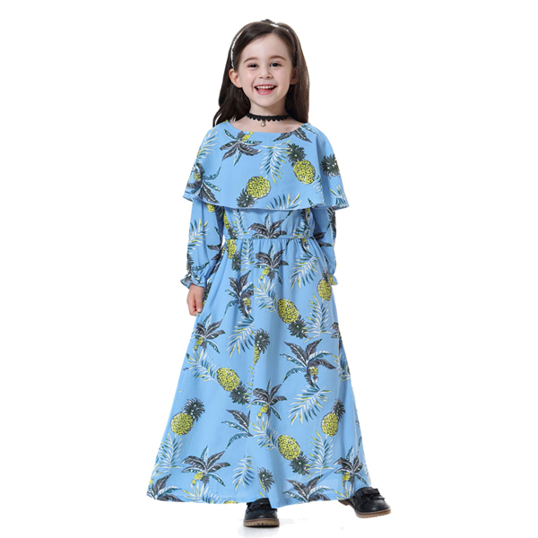 girl&apos;s Islamic clothing Muslim long dress child&apos;s skirt Muslim Arab kid&apos;s gown(YMD TH608)