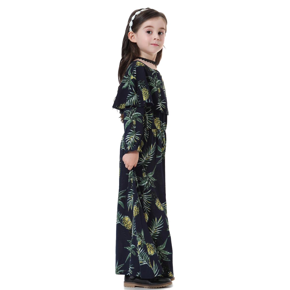 girl&apos;s Islamic clothing Muslim long dress child&apos;s skirt Muslim Arab kid&apos;s gown(YMD TH608)