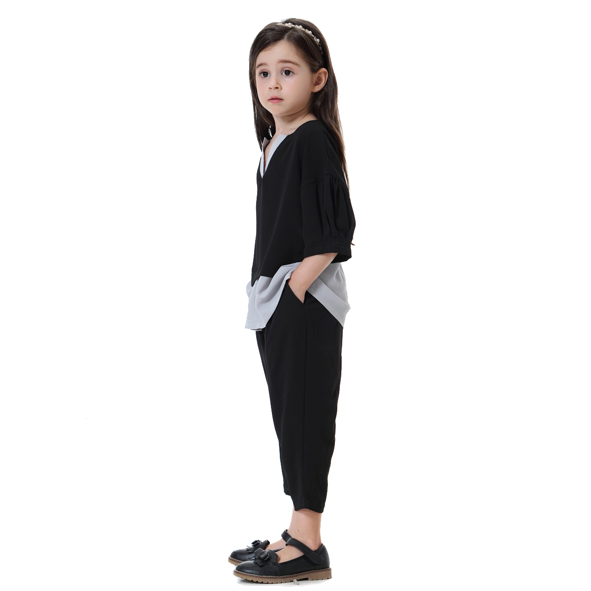 girl's casual clothing trousers suit child's kid's tops and Pants suit(YMD TH610)
