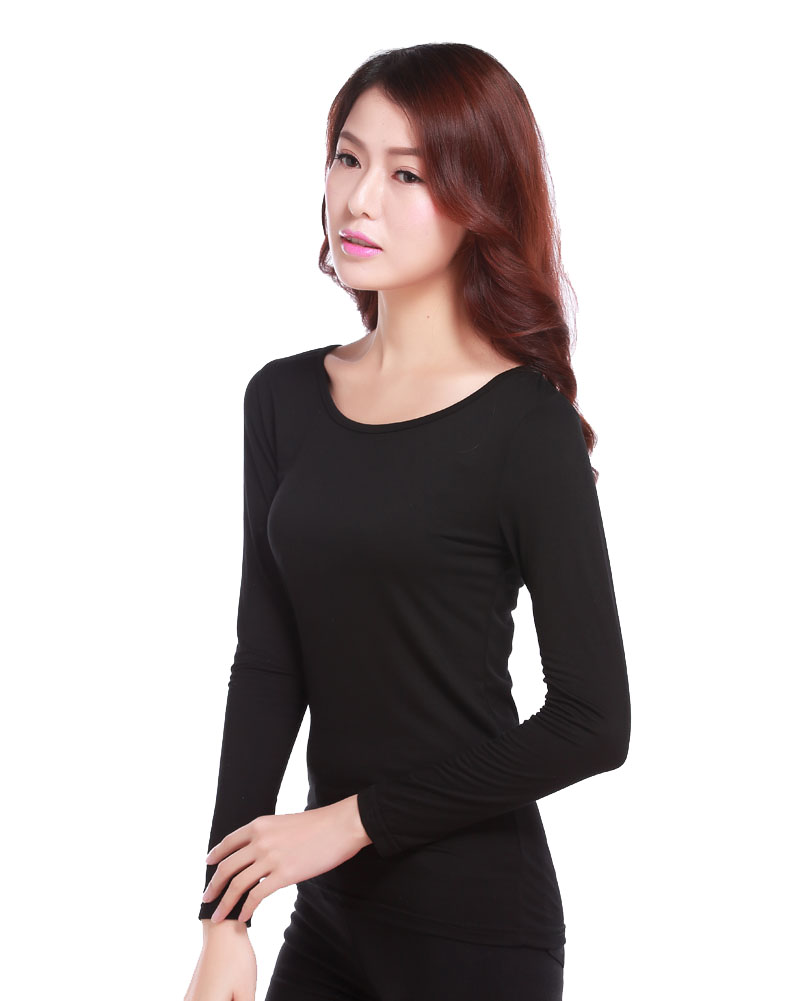 women&apos;s Long-sleeved undercoat lady&apos;s soft bottoming shirt girl&apos;s comfortable shirt(YMD OM406)