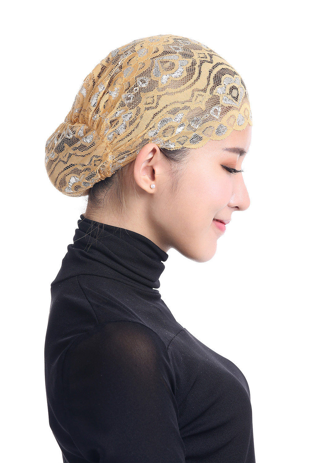 Women&apos;s Islamic clothing Muslim bottom cap Middle East lady&apos;s hijab Muslim Arab cap(YMD TC303)