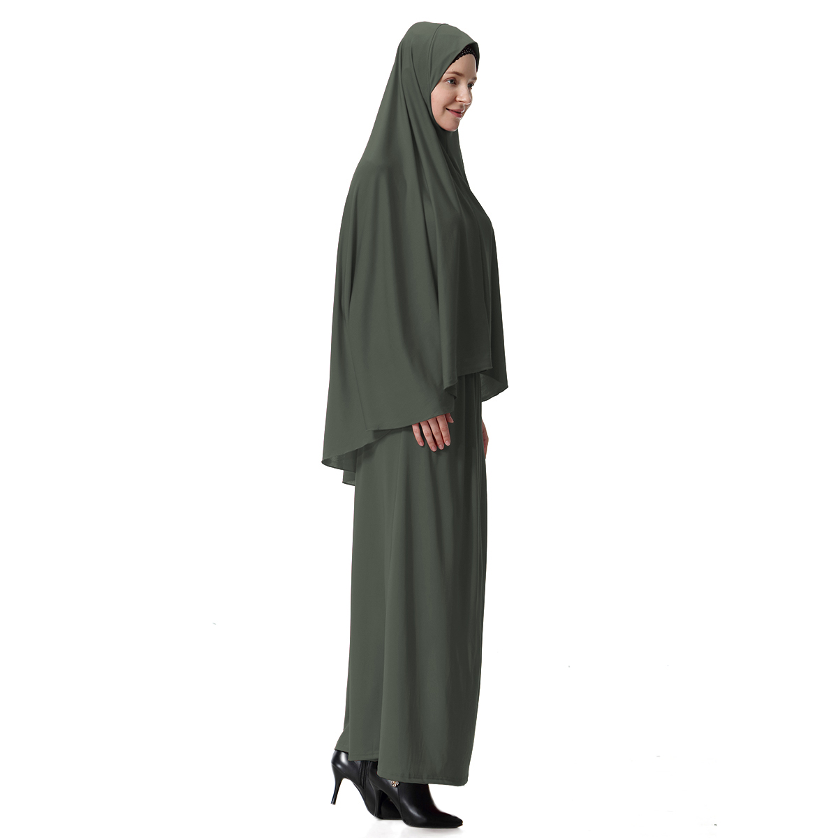 women&apos;s Islamic Abaya dress lady&apos;s A Two-piece suit of hijab and dress Arab women&apos;s gown(YMD T9001)