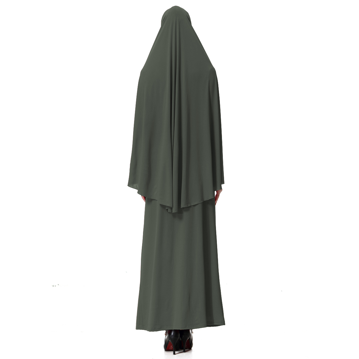 women&apos;s Islamic Abaya dress lady&apos;s A Two-piece suit of hijab and dress Arab women&apos;s gown(YMD T9001)