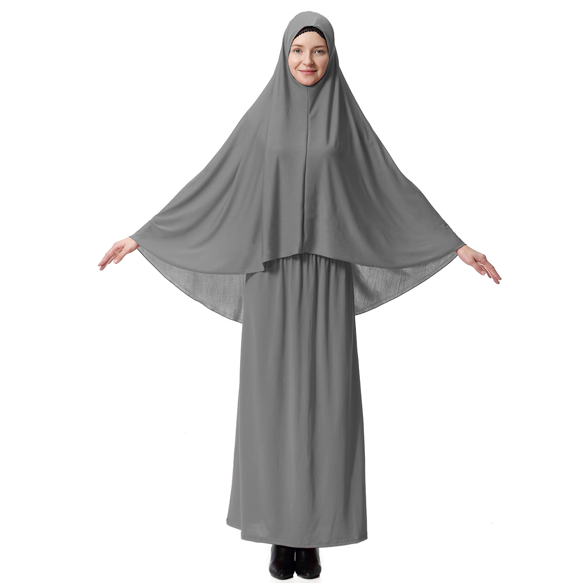 women&apos;s Islamic Abaya dress lady&apos;s A Two-piece suit of hijab and dress Arab women&apos;s gown(YMD T9001)
