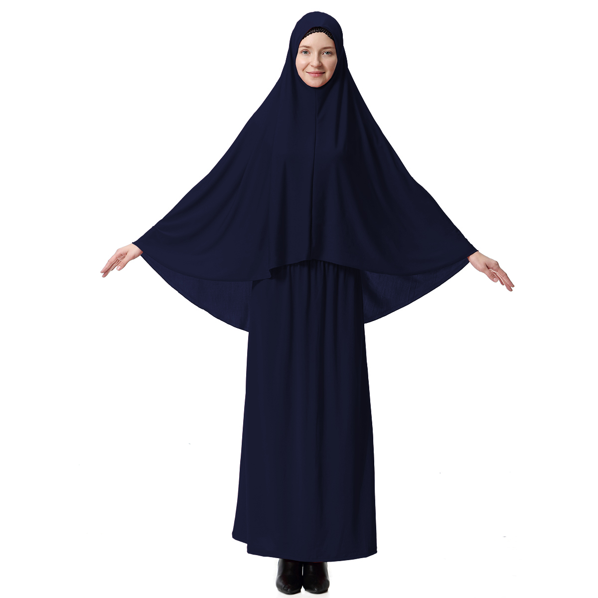 women&apos;s Islamic Abaya dress lady&apos;s A Two-piece suit of hijab and dress Arab women&apos;s gown(YMD T9001)