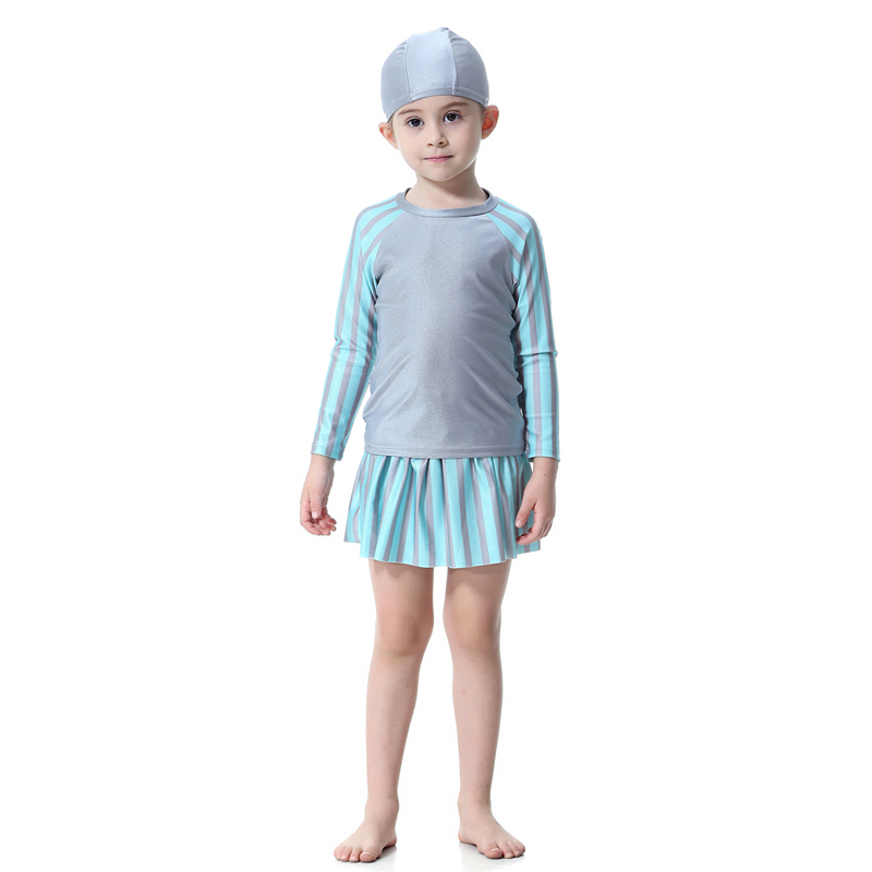 girl's Islamic Muslim swimsuit kid's Abaya clothing child's swimwear (YMD H2005)