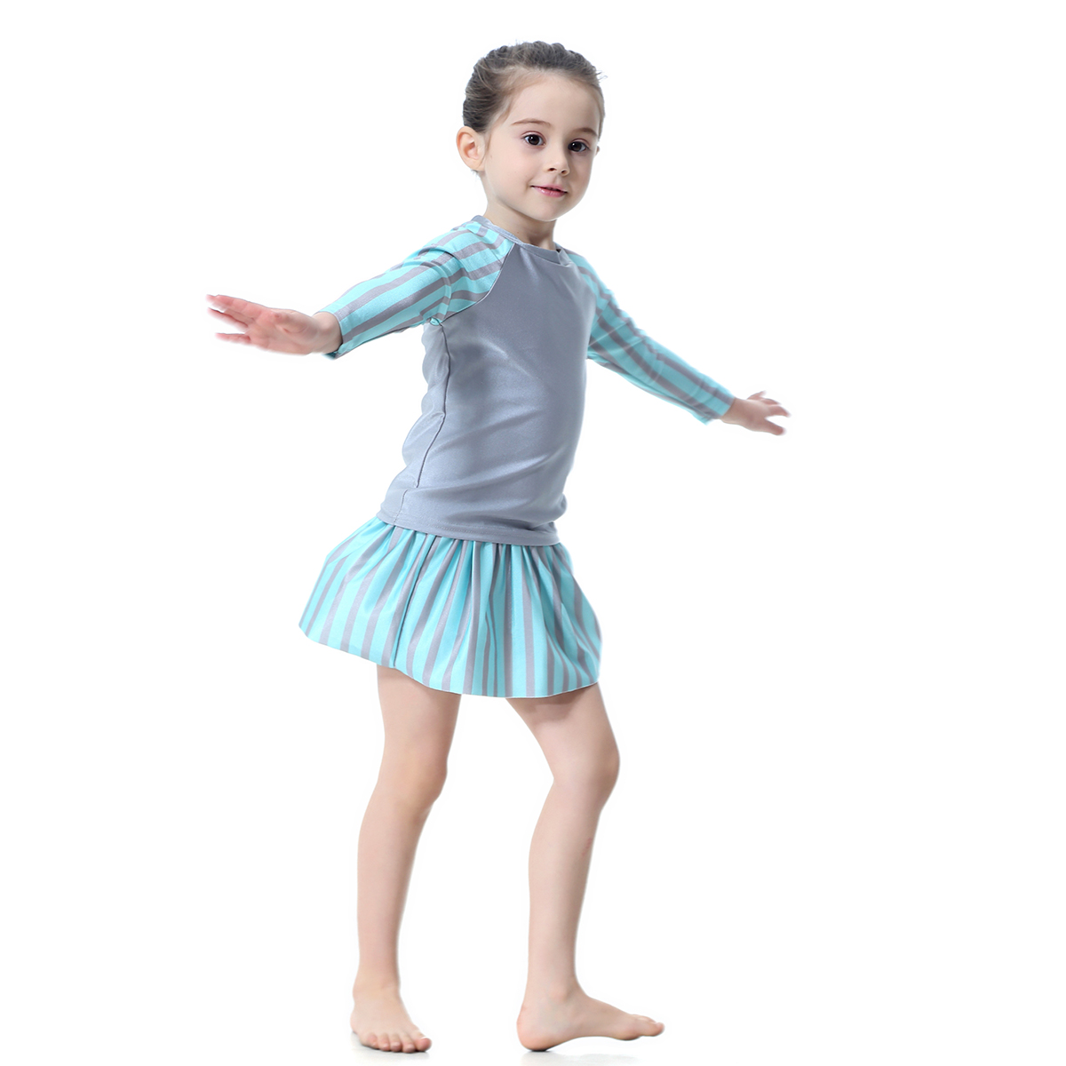 girl's Islamic Muslim swimsuit kid's Abaya clothing child's swimwear (YMD H2005)