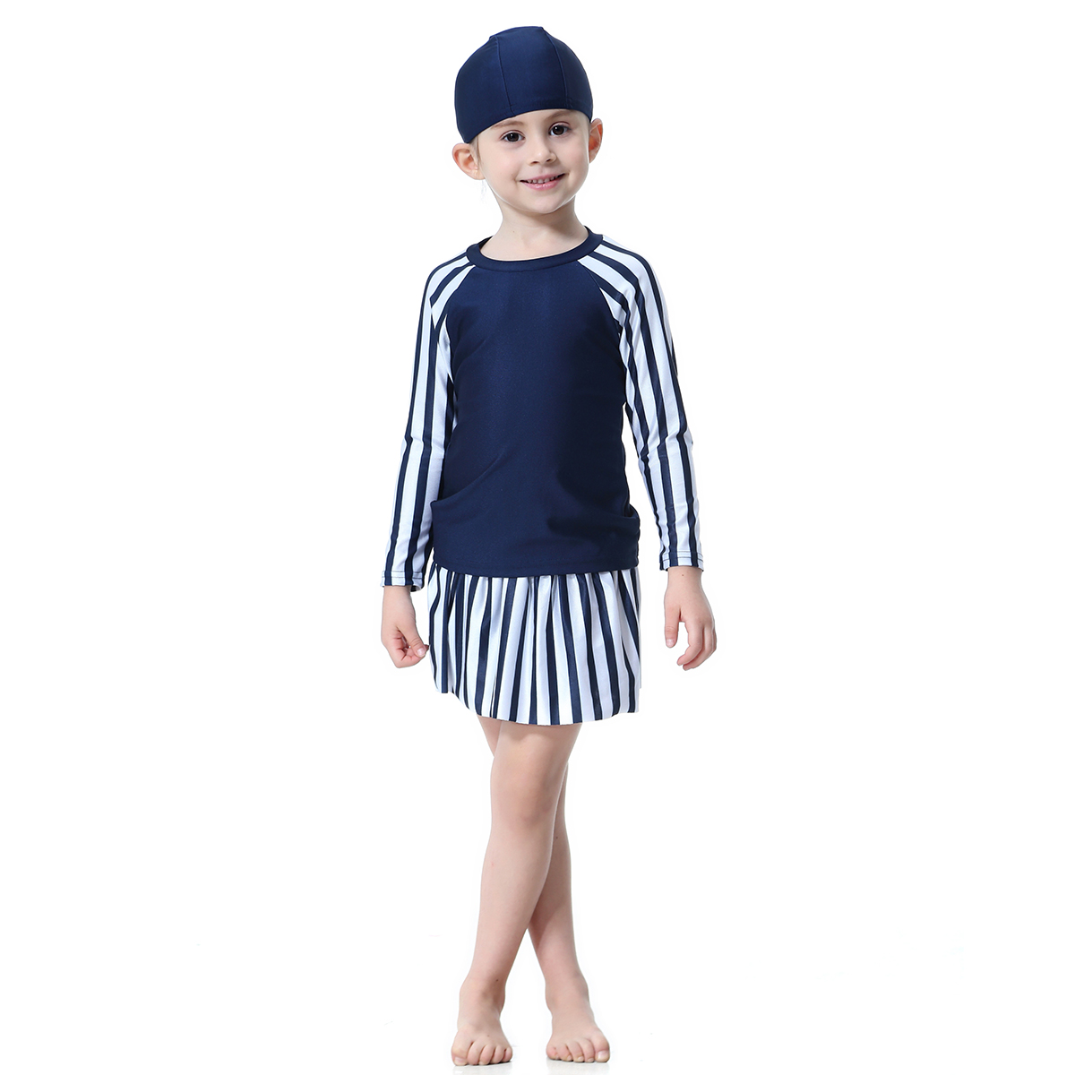 girl's Islamic Muslim swimsuit kid's Abaya clothing child's swimwear (YMD H2005)