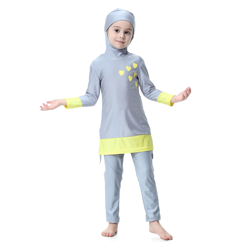 girl&apos;s Islamic Muslim swimsuit kid&apos;s Abaya clothing Middle East child&apos;s swimwear (YMD H2008)