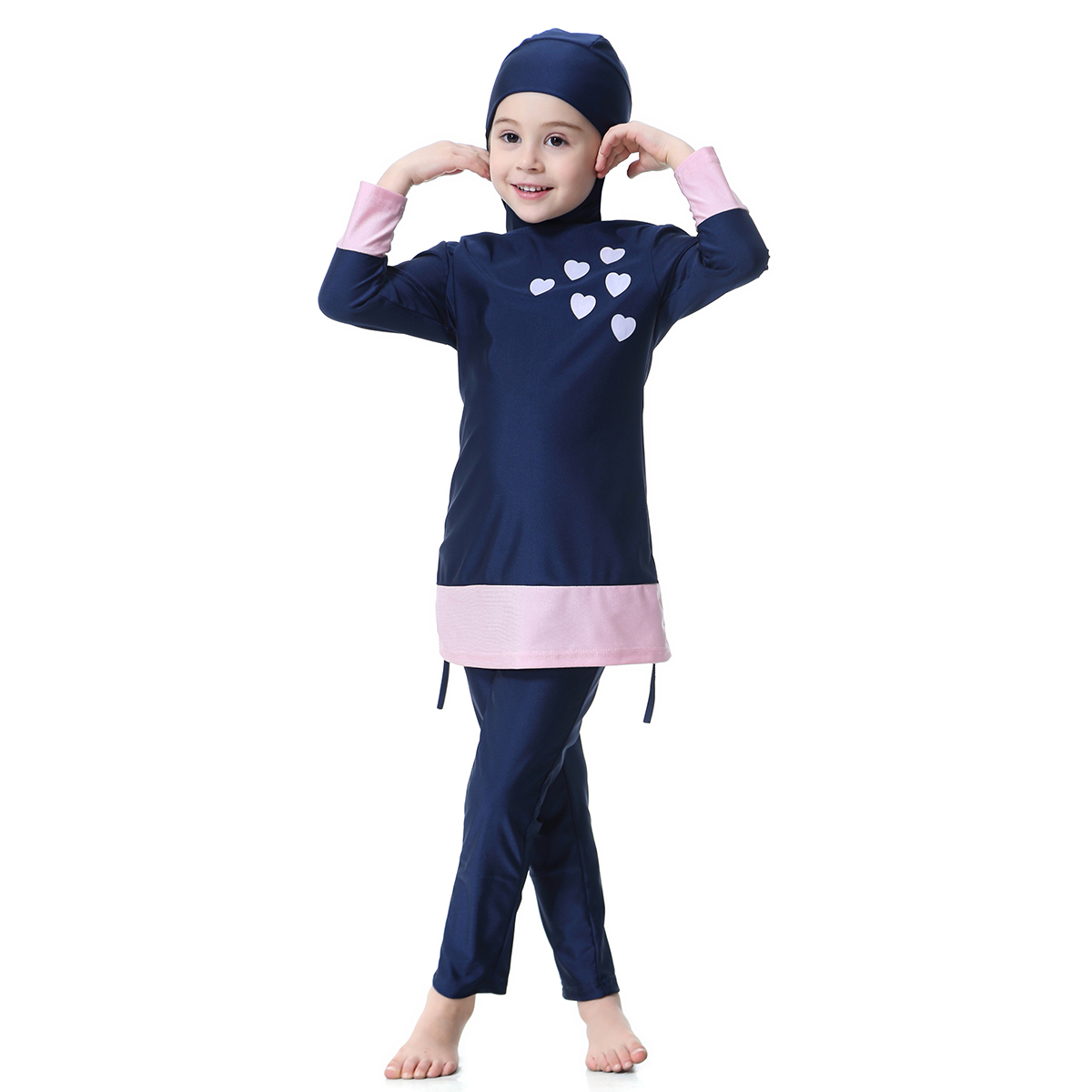 girl&apos;s Islamic Muslim swimsuit kid&apos;s Abaya clothing Middle East child&apos;s swimwear (YMD H2008)