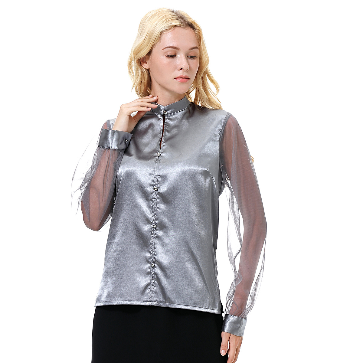 Women's work shirt lady's soft blouse girl's comfortable overshirt (YMD CS508)