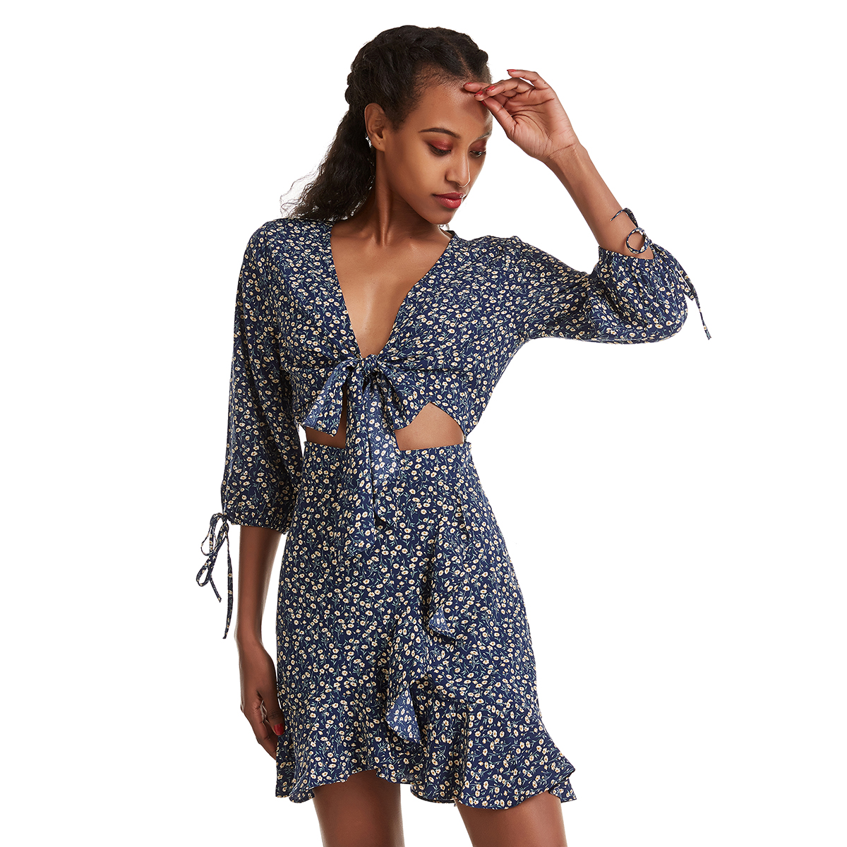 Women&apos;s fashion A one-piece skirt suit lady&apos;s summer dressing girl&apos;s nice dresses (YMD CS525)
