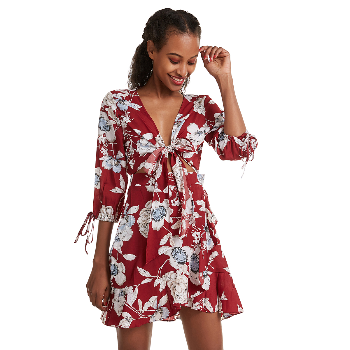 Women&apos;s fashion A one-piece skirt suit lady&apos;s summer dressing girl&apos;s nice dresses (YMD CS525)