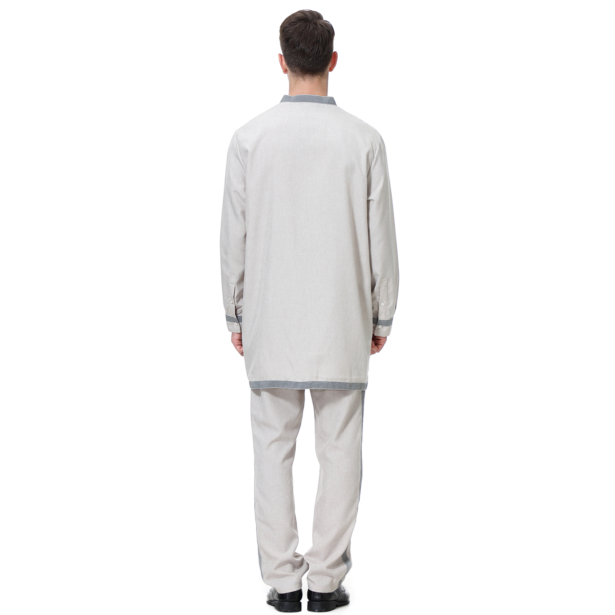 men's Islamic Muslim robe suit men's galabia coordinates Muslim Arab men's two-piece suit(YMD TH812)