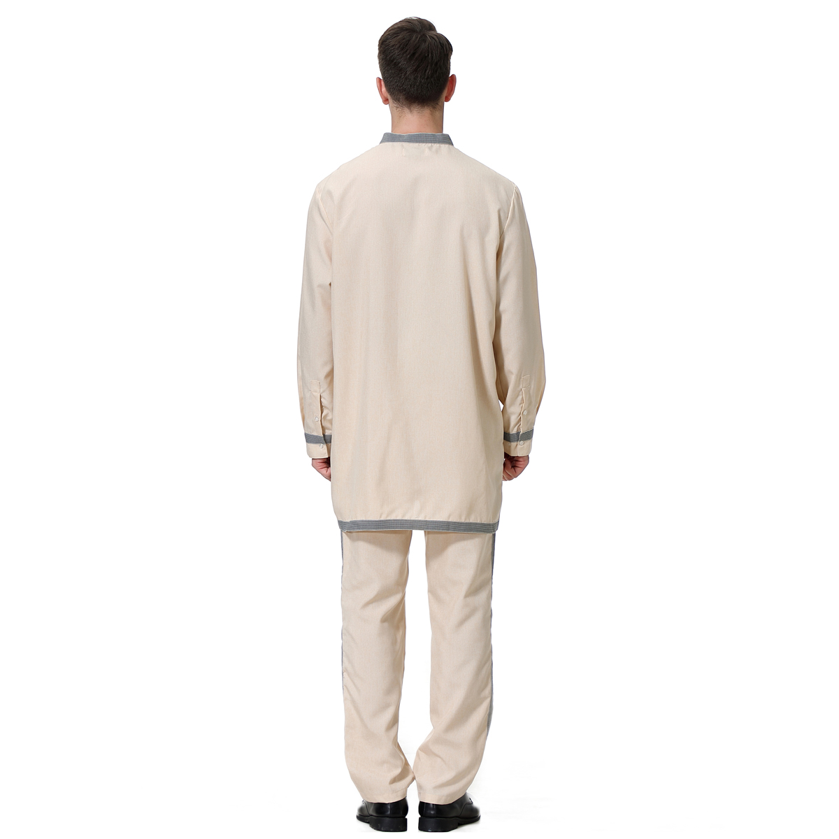men's Islamic Muslim robe suit men's galabia coordinates Muslim Arab men's two-piece suit(YMD TH812)