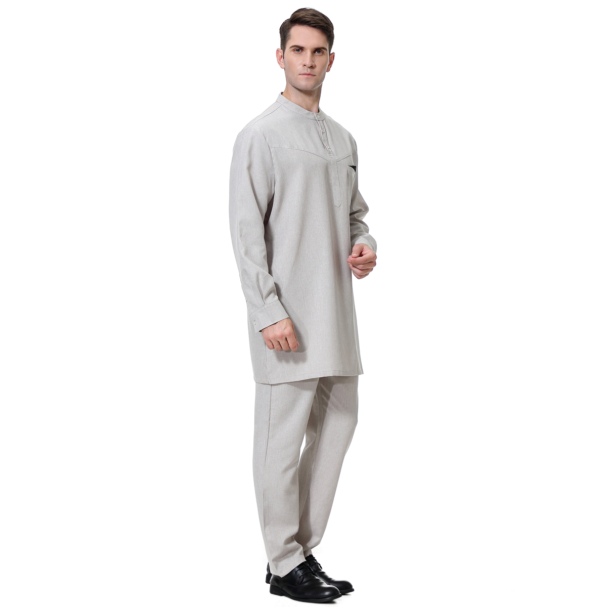 men's Islamic Muslim robe suit men's galabia coordinates Muslim Arab men's two-piece suit(YMD TH814)