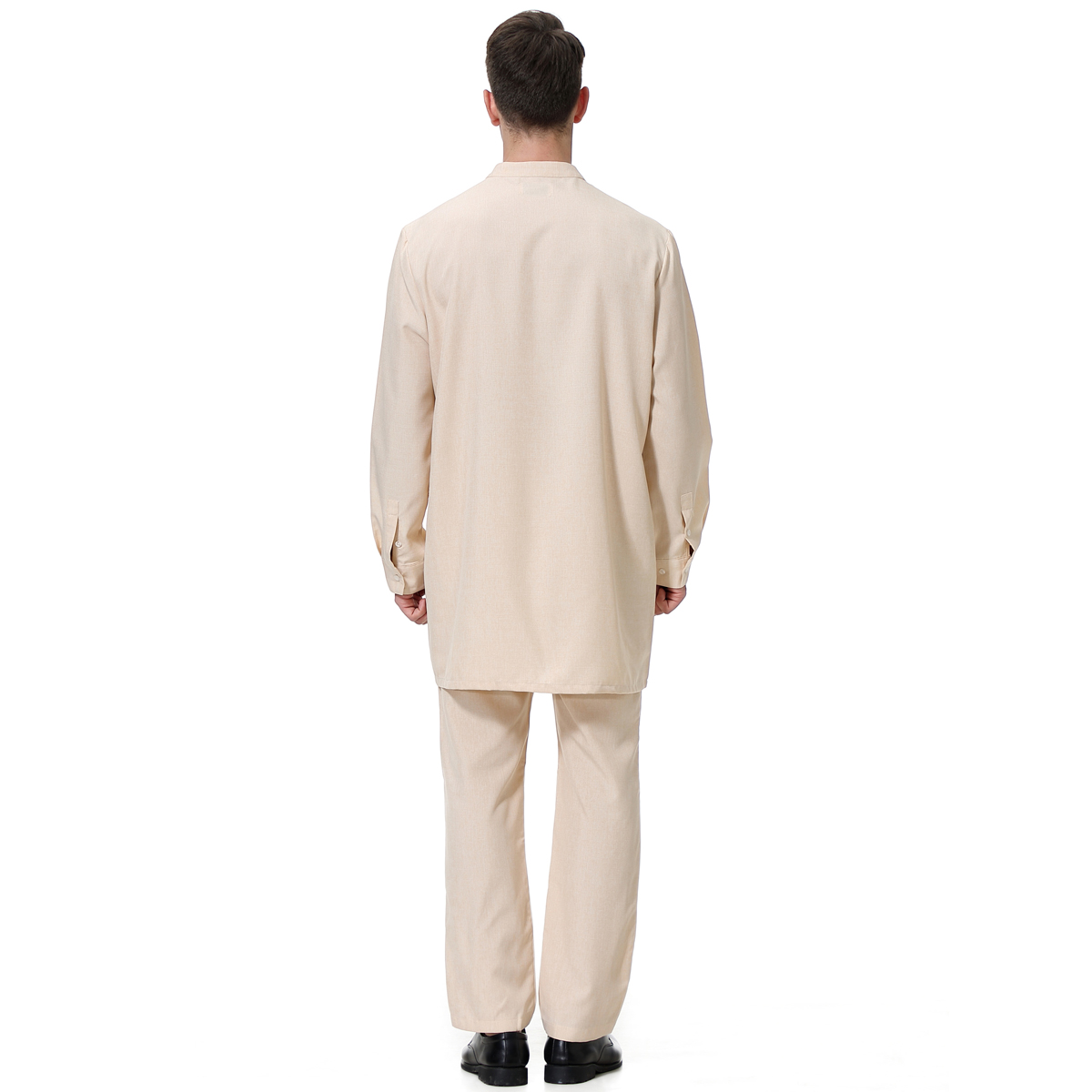 men's Islamic Muslim robe suit men's galabia coordinates Muslim Arab men's two-piece suit(YMD TH814)